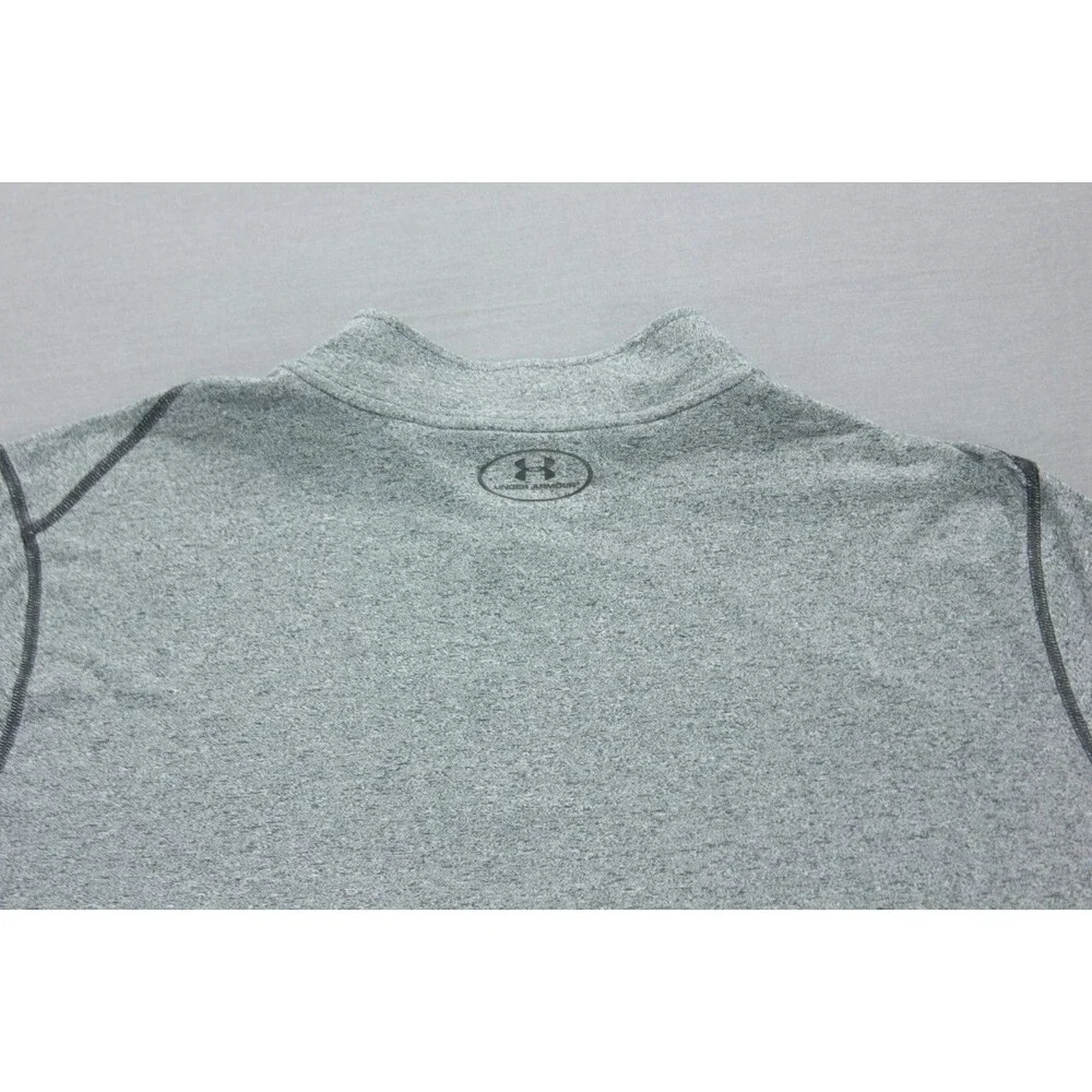 Under Armour Shirt Mens 3XL Gray Threadborne HeatGear Long Sleeve Quarter Zip - Picture 3 of 11